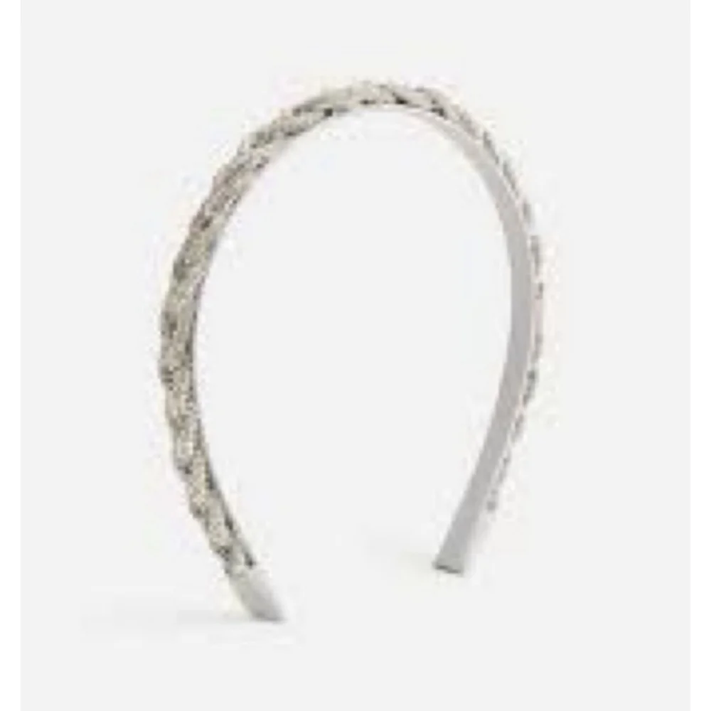 J.Crew Skinny braided crystal headband